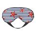 Starfish Navy Blue Stripe Print Sleep Eye Mask Blindfold with Elastic Strap Headband Soft Eye Cover Eyeshade for Night Sleeping Travel
