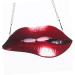 Yardenfun Lip Pendant Fashion Ornament Vintage Women Red Lip Wall Decor Wall Hanging Decor Metal Statue Woman Red 14.50X6.50X0.50CM - Buy Online on GoSupps.com