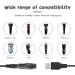 Fenyw 5V USB Mesh Cable Compatible with Remington Razor HQ8505 | 7 Plugs USB Adapter Set | 5.5mm Charger for Electric Haircutters and Razors - Buy Online on GoSupps.com