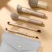 SIXPLUS Travel Makeup Brushes Set with Case - 5Pcs Double Ended Professional Brushes in Champagne Gold - Ideal for Foundation, Blush, Eyeshadow, Eyebrow & Lip - Portable Storage Bag - Best Gift Kit - Buy Online on GoSupps.com