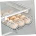 Gadpiparty Egg Storage Box Food Containers Fridge Refrigerator Hanging Egg Drawer Multifunction Egg re-usable White 30.5X20X8.5cm - Buy Online on GoSupps.com
