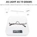 Hubeye 3 Pairs Half Moon Reading Glasses Set with Holster - 3.0 Dioptres | Metal Slim Semi Rimless Eyewear for Men and Women - Gold/Red/Black - Buy Online on GoSupps.com