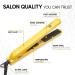 Brilliance New York 1.25 Inch Diamond Ceramic Flat Iron - Frizz-Free Anti-Static Ionic Plates Dual Voltage for Travel - Yellow - Buy Online on GoSupps.com