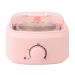 Wax warmer sweet pink grower heater mini rose electrical hot wax heating set for hair removal with a transparent lid for girls and women (EU plug)