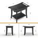 Bamboo Shower Stool Bench Waterproof with Storage Shelf for Shaving Legs or Spa Bath Seat in Bathroom & Inside Shower for Adults Seniors Elderly (24 x 13.4 x 18.5 inches+Black) - Buy Online on GoSupps.com