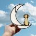 BOXCASA Dog Memorial Suncatcher: Dog on Moon Stained Glass Window Hanging - Buy Online on GoSupps.com