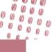 Buy Mouyouglow Press On Nails - Short Squoval Nude Pink Cat Eye Glossy Artificial Nails with Glue - Q32 - Buy Online on GoSupps.com