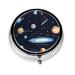 The Solar Familyround Pill Box 3 Compartment Round Pill Box Organizer * Portable Travel Pill Box for Traveling.