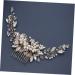 Didiseaon 1pc Pearl Comb Pearl Wedding Comb Gold Hair Ties Bride Hair Comb Bridal Headpiece Crystal Hair Clips Sparking Handmade Comb Barrette Gold Tiara Women's Manual Accessories - Buy Online on GoSupps.com