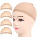 Wig Caps  FANDAMEI 4PCS Nylon Wig Caps  Nude Wig Caps for Women  Stocking Wig Caps for Halloween  Cosplay. Wig Cap for Women  Men  Kids  Stocking Caps for Wigs