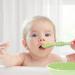 Vicloon Baby Fork and Spoon Set - 2Pcs Silicone Weaning Spoon Set for Self Feeding - Easy Grip Toddler Cutlery Kit in Light Green - Buy Online on GoSupps.com