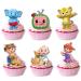 24PCS Children Cake Toppers Cupcake Toppers Cake Decorations Children Birthday Party Supplies Decorations (1)