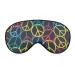 Colorful Peace Sign Sleep Mask Eye Cover for Sleeping Blindfold with Adjustable Strap Blocks Light Night Travel Nap for Men Women
