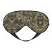 Green Camo Print Unisex Sleeping Eye Mask Soft Comfortable Light-Blocking Eye Mask Black