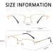 Shop LJCZKA Half Rimless Blue Light Blocking Glasses for Men & Women - Stylish Rectangle Computer Glasses in Gold - Buy Online on GoSupps.com