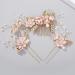 4Pcs Rhinestone Wedding Hairpins & Comb Set - Pink Bridal Hair Accessories for Your Special Day - Buy Online on GoSupps.com