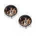 (Farm Animals) Round Pill Box 3 Compartment Pill Box Mini Decorative Pocket Purse Portable Travel Medicine Tablet Vitamin Holder Organizer Pill Case