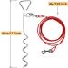 16ft(5M) Dog Tie Out Cable with 18" Spiral Ground Stake Spike - Out for Outdoor Yard and Camping - Small to Medium Dogs (Red 16ft(5M) cable 18" stake) 5M Red - Buy Online on GoSupps.com