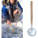 Alomejor 2 Pcs Ice Fishing Scoop Scoop Skimmer Ice Slush Scoop with Wood Handle Winter Outdoor Fishing Shovel Ice Tools Metal Wood Design - Buy Online on GoSupps.com