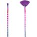 Makeup Brush Set 10pc LaRoc - Make Up Brushes for Blusher Foundation Brush Concealer Brush Eyeliner Eyeshadow Cream & Liquid Make Up Anti-Shedding Bristles - Rainbow Effect - Buy Online on GoSupps.com