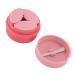 Silicone Cream Jars with Spoon Travel Silicone Makeup Container Refillable Empty Trinkets Pills Portable Proof for Outdoor Use (Pink)