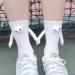 Magnetic Suction 3D Couple Holding Hands Socks - Funny Mid-Tube Cute Gifts for Women & Men - Black, One Size - Buy Online on GoSupps.com