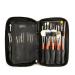 Makeup brush pocket cosmetic bag portable cosmetic bag empty without contents waterproof make -up bag beauty travel storage with hand loop black