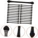BIUDECO 25 Pcs Double Ended Eye Shadow Stick Dual Ended Makeup Brush Daily Use Lip Mask Black Plastic - Buy Online on GoSupps.com
