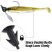 Dr.Fish 10 Pack Underspin Jigs with Mustad Hooks | Crappie Jig Heads | Willow Blade | Unpainted Jig for Saltwater/Freshwater Fishing | Bass Trout Bluegill | 1/8oz - 3/8oz | Black 1/4oz (#4/0 Hooks) - Buy Online on GoSupps.com