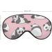 Panda Pink Pattern Sleep Mask - Adjustable Strap, Light Blocking Blindfold for Men and Women | Ideal for Night, Travel, and Naps - Buy Online on GoSupps.com