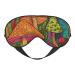 Mushroom Painting Sleep Mask for Women Men Mushroom Soft Adjustable Blackout Eye Covers for Sleeping Airplane Travel Mushroom Painting 1 Count (Pack of 1)
