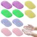 10 boxes one-way paper soap yutou soap paper soap leaves disposable soap paper sheep paper leaves portable mini soap leaves 5 colors paper soap with plastic box