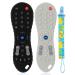 Teething Toys for Babies 6-12 Months-2 Pack Silicone TV Remote Control Shape Baby Hand Teethers for 12 to 18 Months -Infant Chew Toys with Anti-Drop Pacifier Clip-Safety Tested (Black & Grey)