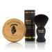 & Satin Tip Black Synthetic Shave Brush & Smolder Soap Kit