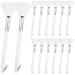 14 Pieces Fan Brushes Facial Applicator Brush Soft Fan Brushes Acid Applicator Brush Cosmetic Makeup Applicator Tools for Mud Cream (White)