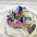 Natural Crystal Rough Home Natural Angel Halo Crystal Cluster Plating Titanium Coated Quartz Cluster Ore (Size : 230g-280g)