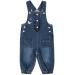 Peacolate 6M-24M Baby Girl Thin denim butterfly Overalls 1pcs Jumpstuis Kids Pants(White butterfly 12-18M)