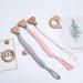 3 pieces of baby pacifier chain clip unisex pacifier chains for baby with plastic clip pacifier band fabric for bib triangular triangle sucker pacifier