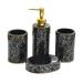 Bathroom Toiletries 4-piece Toiletries Bathroom Items Ceramic Household Items Lotion Bottle Toothbrush Holder As shown D