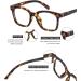 JiSoo Women's Reading Glasses 1.5 - Oversized Designer Readers with Spring Hinge in Brown Tortoise Shell - Stylish & Comfortable - Buy Online on GoSupps.com