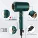 1800W Professional Ionic Hair Dryer with Diffuser and Nozzles - Fast Drying Compact Portable Green Hair Dryer - Buy Online on GoSupps.com