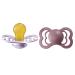 BIBS Supreme Baby Pacifier 2-Pack | Made in Denmark | BPA Free Dummy Soother Symmetrical Nipple. Natural Rubber Latex Size 2 (6-18 Months) Dusky Lilac/Heather