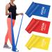 Resistance tapes 3 Set Fitness bands with 3 resistance levels resistance bands gymnastics tapes with a carrying bag Ideal for yoga pilates N 120cm-3 Set