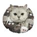 Mayumay adjustable cat neck band waterproof elisabethan necker skeleton after the operation wound healing protection soft border for pets/kittens/cats/small dogs (s) gray s