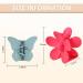 6PCS Butterfly Flower Hair Claw Clips for Women - Cute Medium Hair Accessories for Thin Thick Curly Hair - Matte Nonslip Strong Hold Jaw Clamps - 2 Styles, Multi-Colored - Buy Online on GoSupps.com