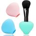 Makeup Brush Covers, Silicone Brush Organizer Case for Makeup Storage and Protect Makeup Bag, 3 Pack Reusable Brush Holders for Travel, Dustproof Brush Protector for Makeup Lovers and Wife Pink,Blue,Green