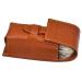 Parker Safety Razor Genuine Leather Travel Shaving Brush Case - Saddle Brown | Premium Shaving Accessories for Men - Buy Online on GoSupps.com