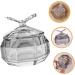 FRCOLOR Crystal Glass Manicure Cup Dappen Dish Zinc Alloy Nail Manicure Tools - Buy Online on GoSupps.com