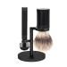 M hle Rocca Raziet - Silvertip fibre brush razor planer holder - Matt black stainless steel with DLC coating - vegan matt black 1.00