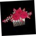 Beatifufu Rose Hair Comb Rose Head Decor Hair Jewelry Comb Wedding Hair Side Comb Wedding Hair Accessories for Brides Bridesmaid Hair Comb Female Insert Comb Wedding Hair Comb Cloth Red - Buy Online on GoSupps.com